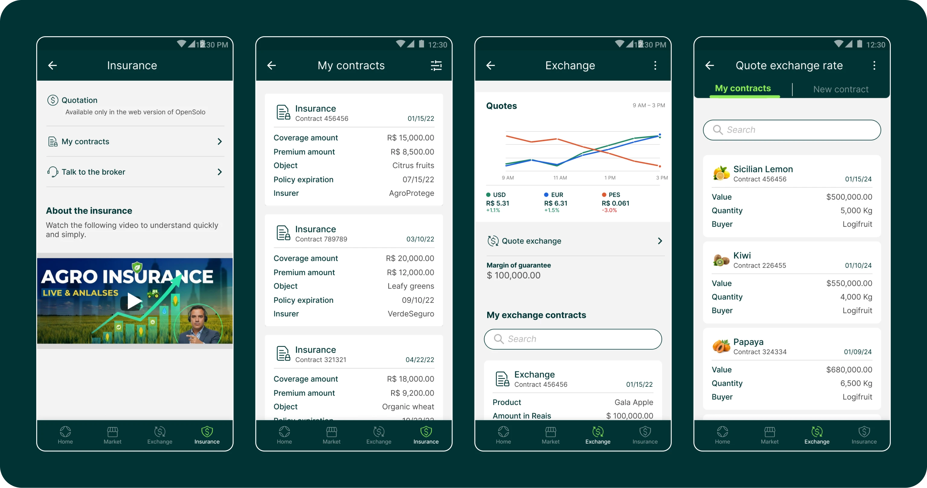 OpenSolo app screens